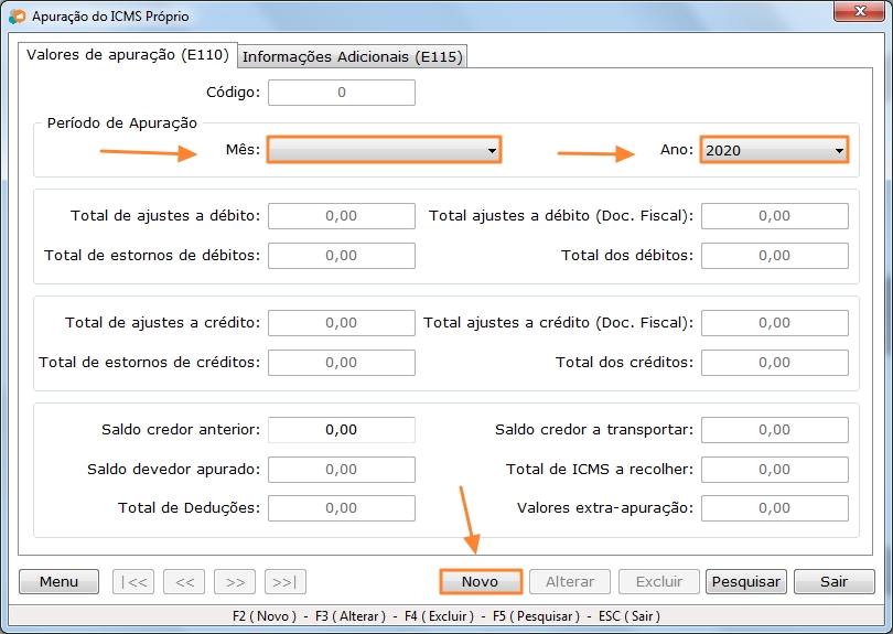 Apuração ICMS - Passo 1