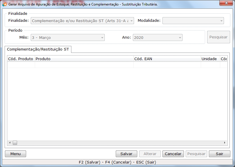 Arquivo AERCST - Passo 2