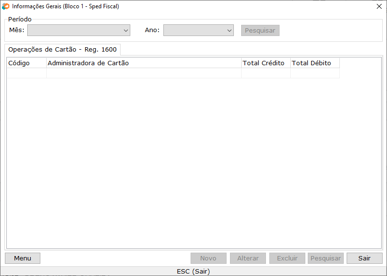 Bloco 1 SPED - Fiscal