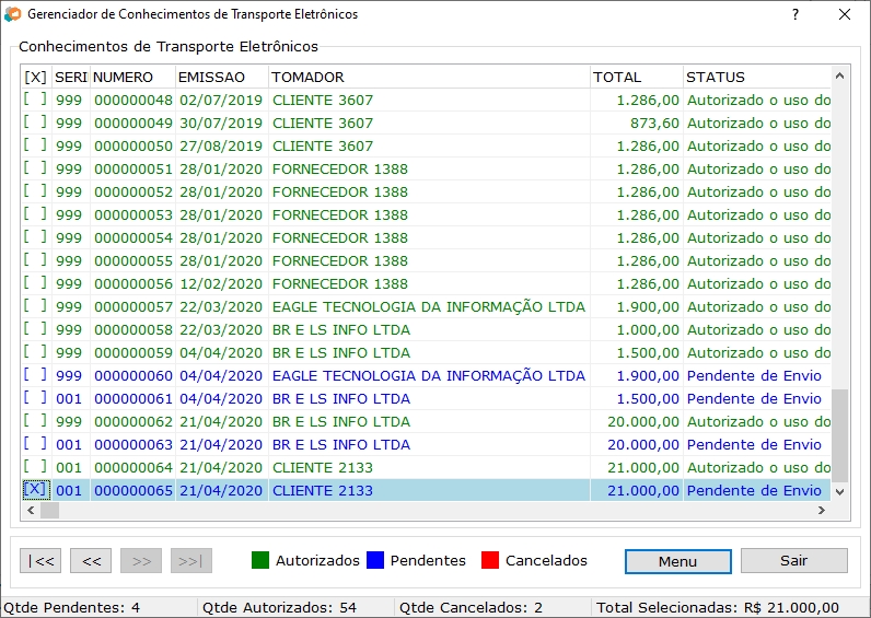 Transmitindo CT-e de Anulação