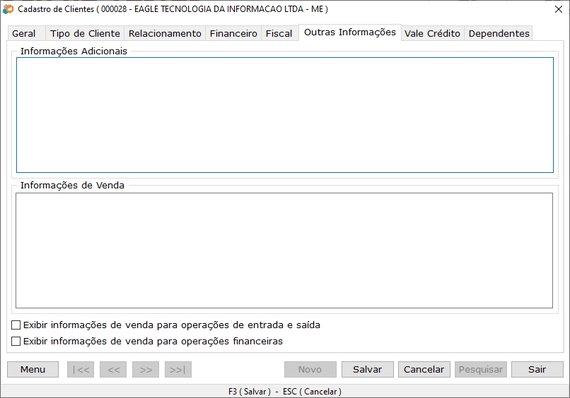Outras Informações