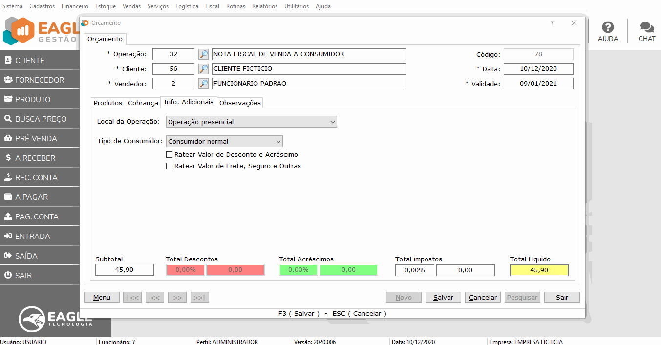 Informações Adicionais