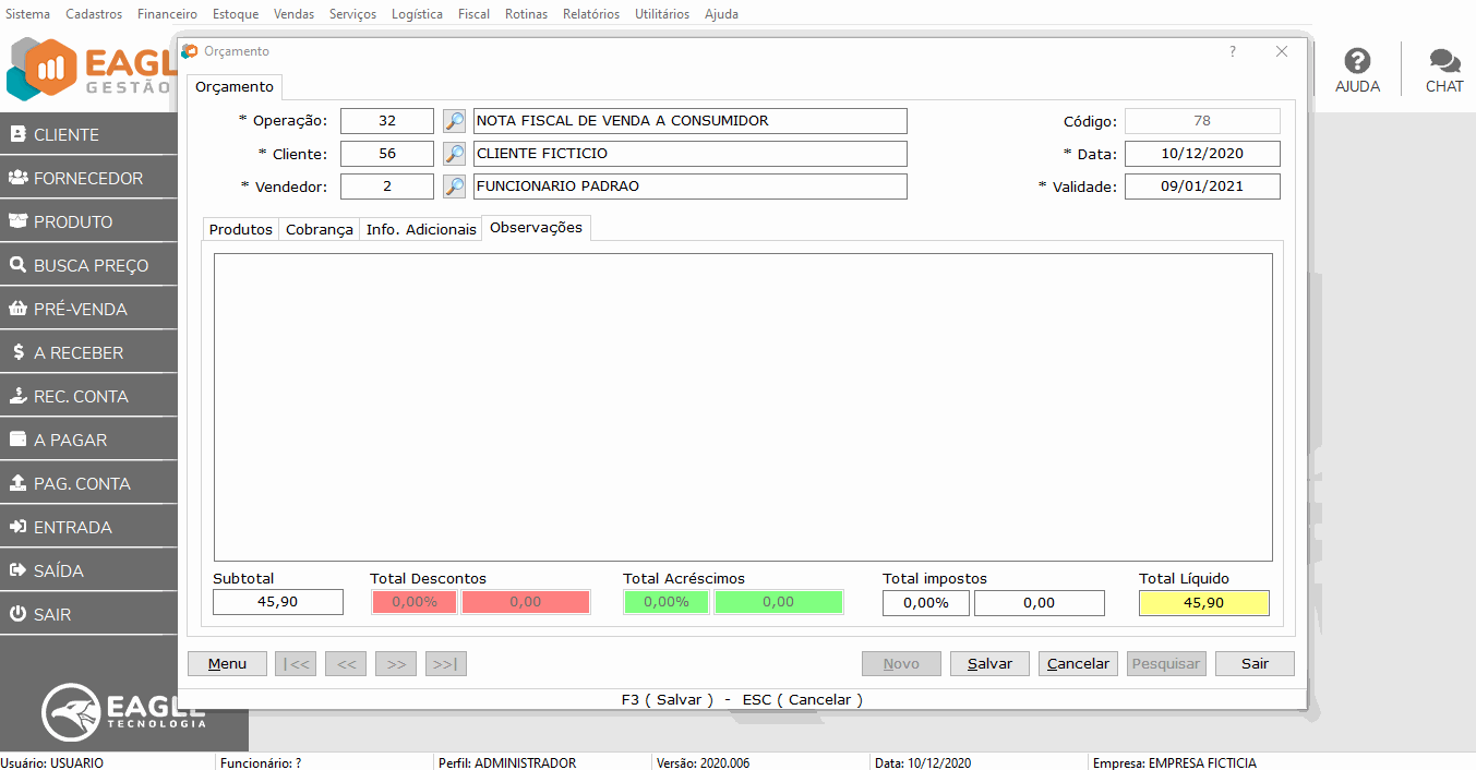 Informações Adicionais
