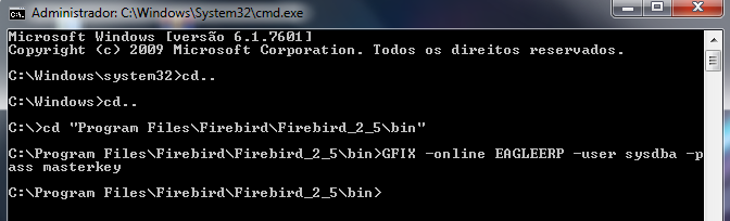 Executando comando com sucesso